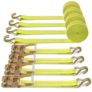 Heavy-Duty Ratchet Tie-Down Strap (4-Pack)