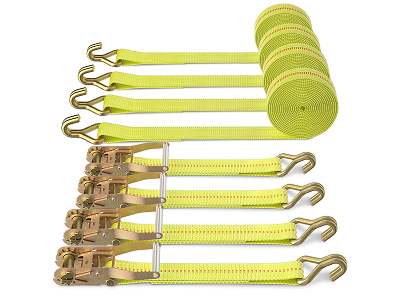 Heavy-Duty Ratchet Tie-Down Strap (4-Pack)